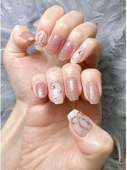 プリティ(Pretty)/ラメリボン定額ネイル