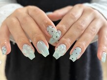 ネイルメゾン 天神店(NAIL MAISON)/アイスブルードット￥9500