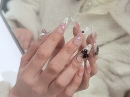 チークネイル×リボン