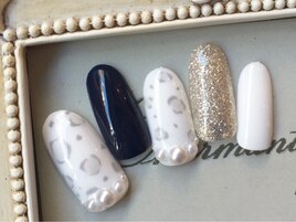 レオパード×大きめパール