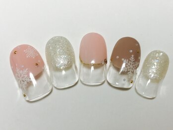コチャメ ネイル アトリエ(Cochame nail atelier)/雪の結晶ネイル