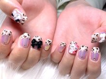 ネイルサロンブリス(nail salon Bliss)/☆レオパード柄フレンチネイル☆