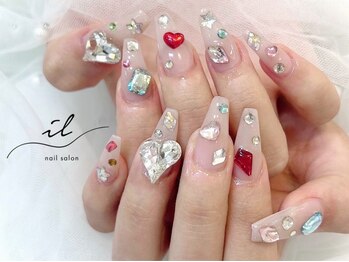 イル 京都河原町店/キラキラストーンネイル