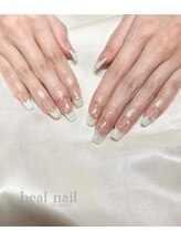 ヒールネイル(heal nail)/blue×ラメ×perl×ピクシー