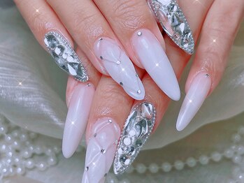 シーアンドビーネイル(C&B Nail)/チップ長さだし持ち込みデザイン