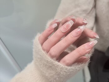 チークネイル×リボン