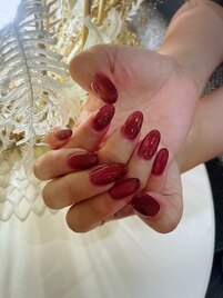 ボルドーマグ＊秋ネイル