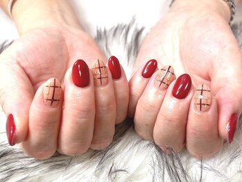 アンジュ(Ange)/チェック/やり放題/ボルドー