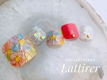 ラティレ 銀座(Lattirer)/フラワーステンドグラスネイル