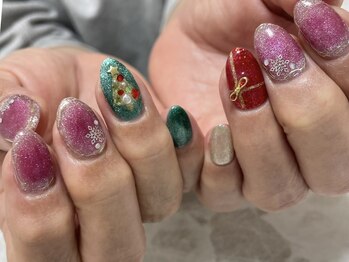 ネイルライフ(NailLife)/クリスマスネイル☆つけ放題
