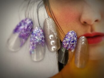 ビューティーサロン ハル(beauty salon haru)/【紫陽花ネイル】
