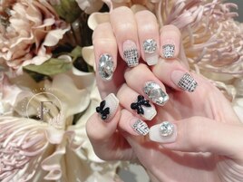 リボン/ワンホンネイル