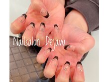 デジャヴ(Dejavu)/黒フレンチネイル