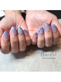 綺麗なラメブルー