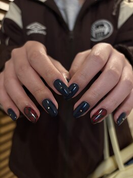 クリスマスチェックネイル