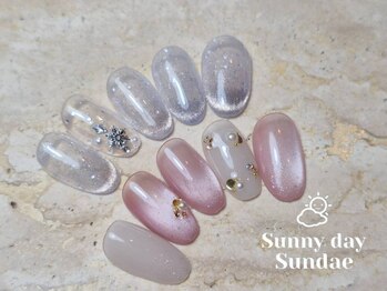 サニーデイ サンデー横浜戸部店(Sunny Day SUNDAE)の写真/《パラジェル取扱店☆定額コースご用意♪》お好みに合わせたデザインであなただけの華やかなお手元に.*