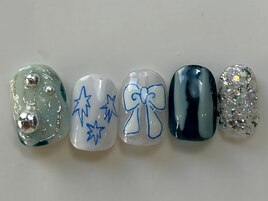 リボン緑春韓国ラメミラー￥8000