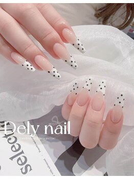 デリーネイル(Dely_nail)/大人可愛いドットフレンチ