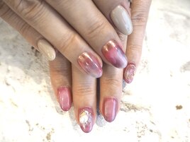 ピンクニュアンスネイル