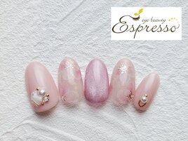 桜ネイル 水彩フラワーネイル