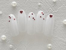 プティ アイビューティ 北浜店(peTiT eyebeauty)/ハートホロ　シンプルネイル