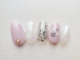 雪の結晶ネイル