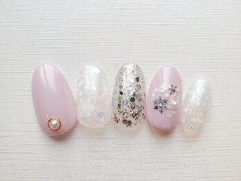 エスプレッソ アイビューティーアンドネイル 新百合ヶ丘店(Espresso)/雪の結晶ネイル