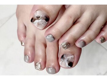 ラッキー(Lucky)/大理石ネイル