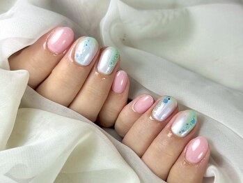サロンサルート 本店(salon salute)/～偏光パールカラーで縦グラデ～