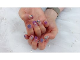 紫陽花ネイル
