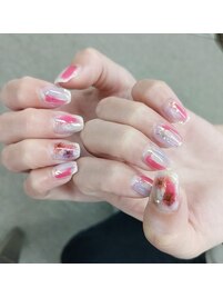 夏にぴったり塗り掛けネイル☆