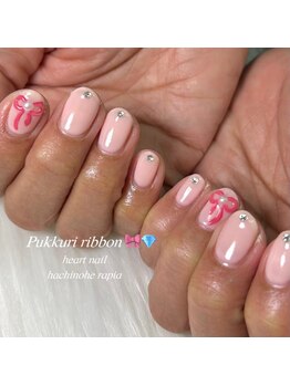 はあとねいる 八戸ラピア店/ぷっくりリボンネイル