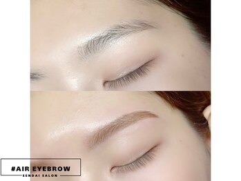 ハッシュタグ エアーアイブロウ 仙台(#AIR EYEBROW)/キュート眉×眉カラー