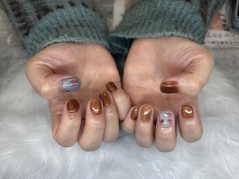 バレンタインネイル