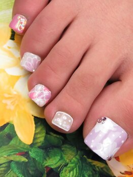 カラーズ 浜松店(colors)/パステルフラワーネイル(*^^*)