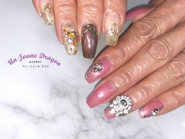 【自爪ネイル】キラキラネイル