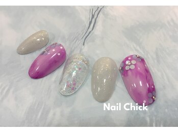 ネイルチックコウベ 銀天街店(Nail Chick kobe)/ホロフラワーネイル