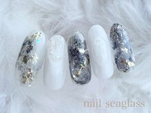 ネイル シーグラス(nail seaglass)/冬のマーブルニュアンス