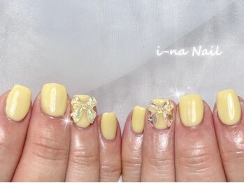 イーナネイル(i-na Nail)/ワンカラー×リボン