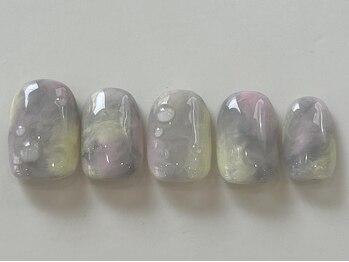 ネイルメゾン 天神店(NAIL MAISON)/パステルもやもやグレー¥6000