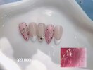マグネット×ドットネイル