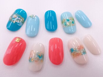 ネイルサロンクイール 宇都宮店(NAIL SALON QUILL)/夏のタイダイアート