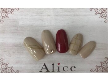 ネイルアンドアイラッシュ アリス(Alice)/デザインネイル￥6500（税込）