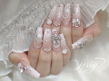 ピンクローズネイル