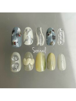 ソーネイル(Soo.nail)/4月定額ネイルシンプルデザイン