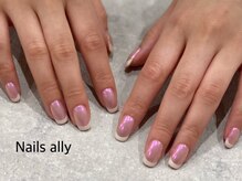 ネイルズアリー 立川店(Nails ally)/フレンチ×ドリームパウダー×春