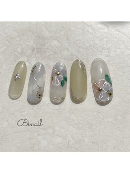 ビネイル(Binail)/紫陽花ネイル