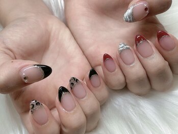 ネイルキュート アンド クールラッシュ 亀有店(nailcute & CoolLash)/秋フレンチ