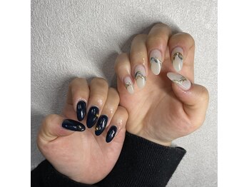 ミントリーフ バイ リート(Mint leaf by Reat)/ネイビー×癖