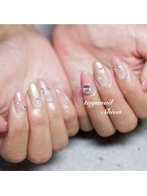 たゆ ネイル(たゆnail)/ピンクキラキラネイル